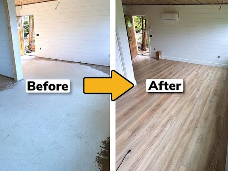 Cali flooring Install before after