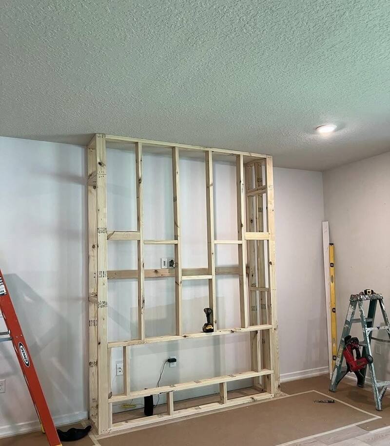 Assembling Fireplace Frame
