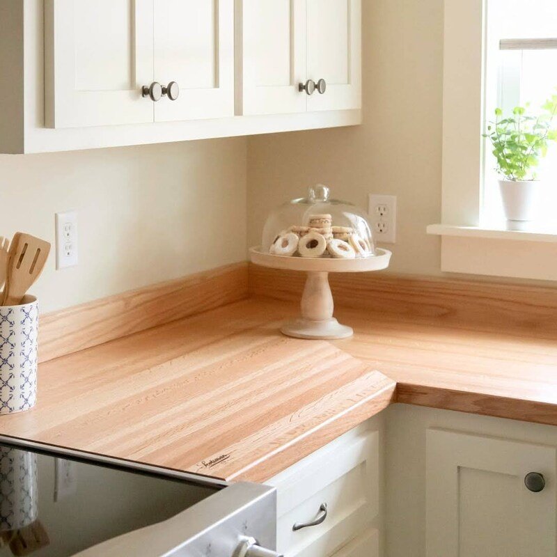 Butcher block wood countertop