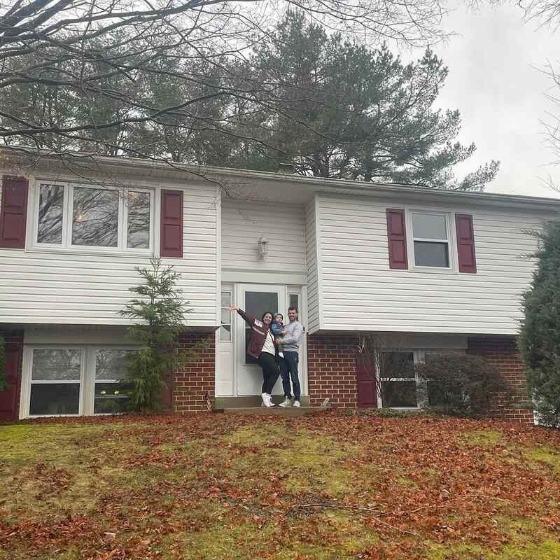 Red Shutters White Siding