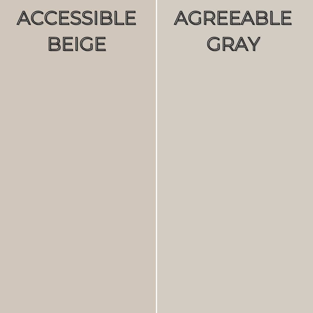 Accessible Beige vs Agreeable Gray