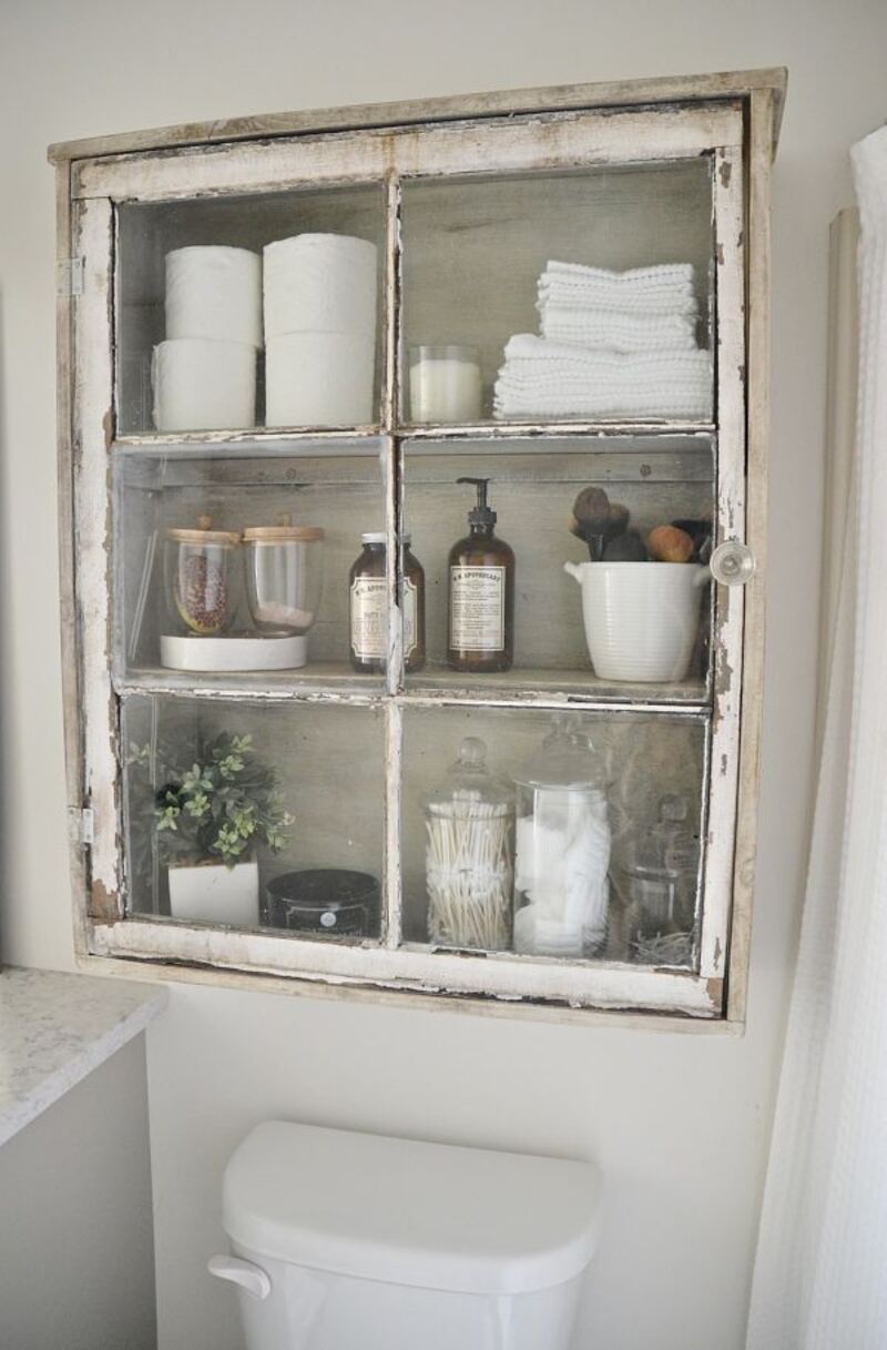 Antique Window Bathroom Cabinet ideas