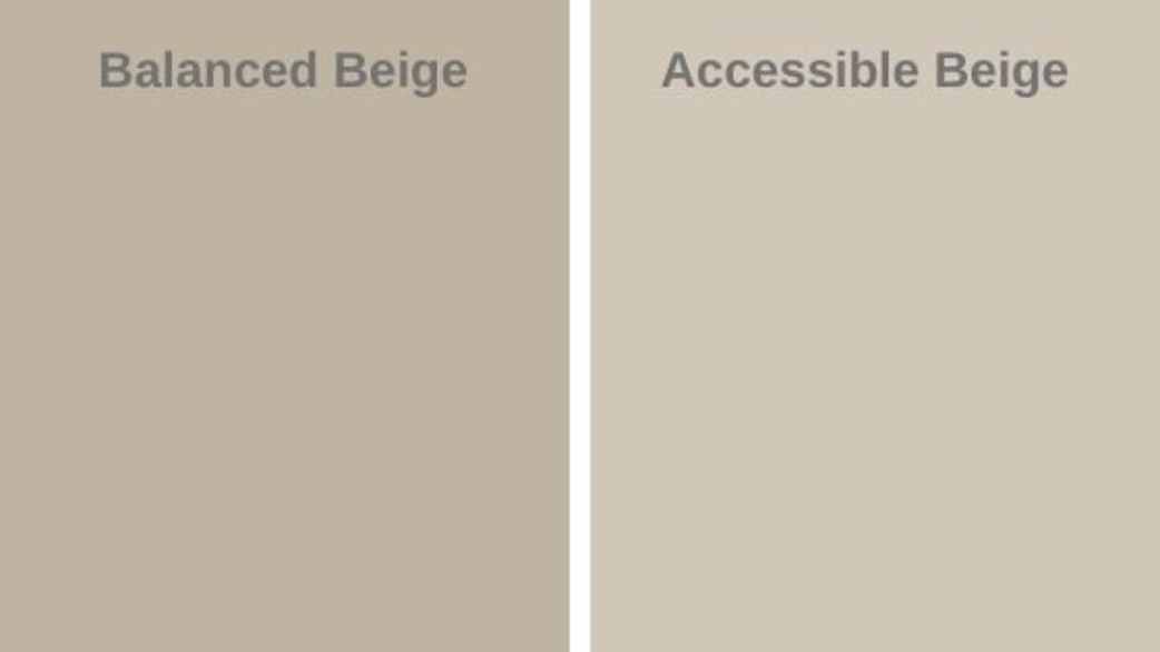 Balanced Beige vs Accessible Beige