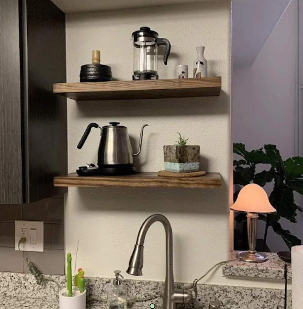 Beam with Floating Shelves