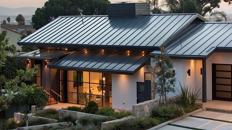 A Bold Industrial Style Metal Overhang