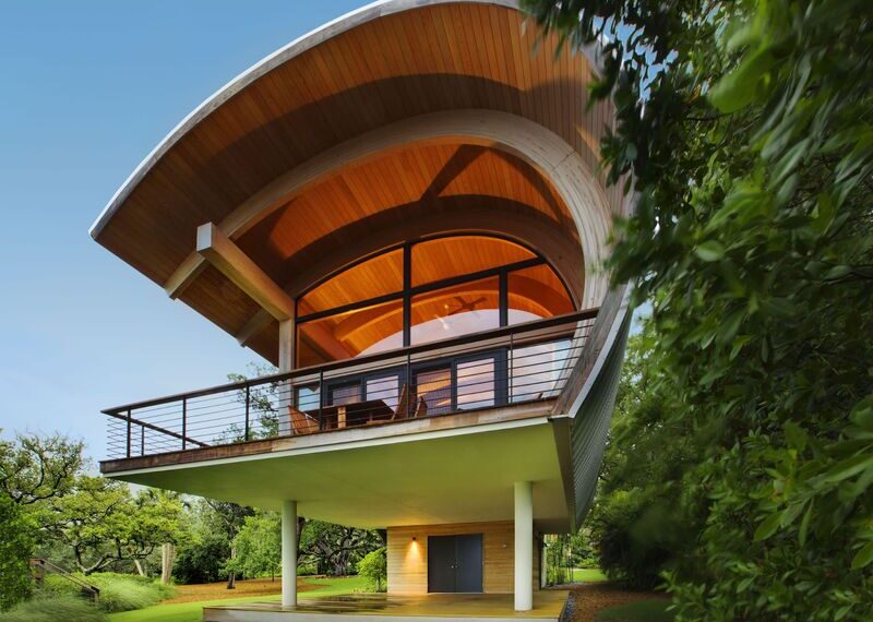 Curved Overhang Roof For Modern Homes