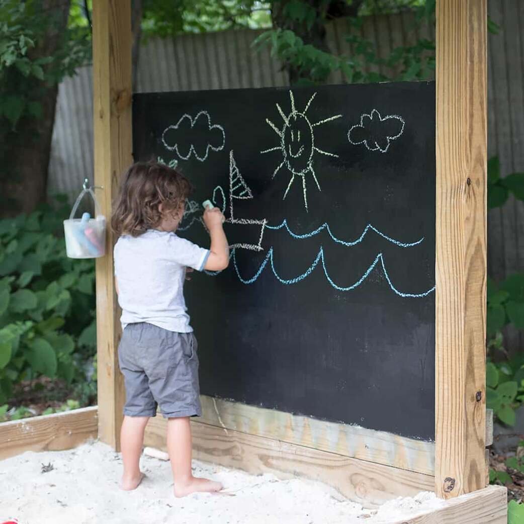 DIY Fold-Down Chalkboard Wall