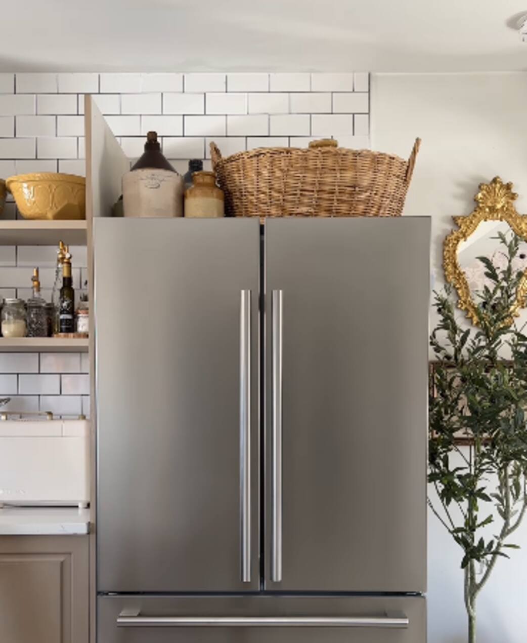 Farmhouse Top-of-Fridge Decor