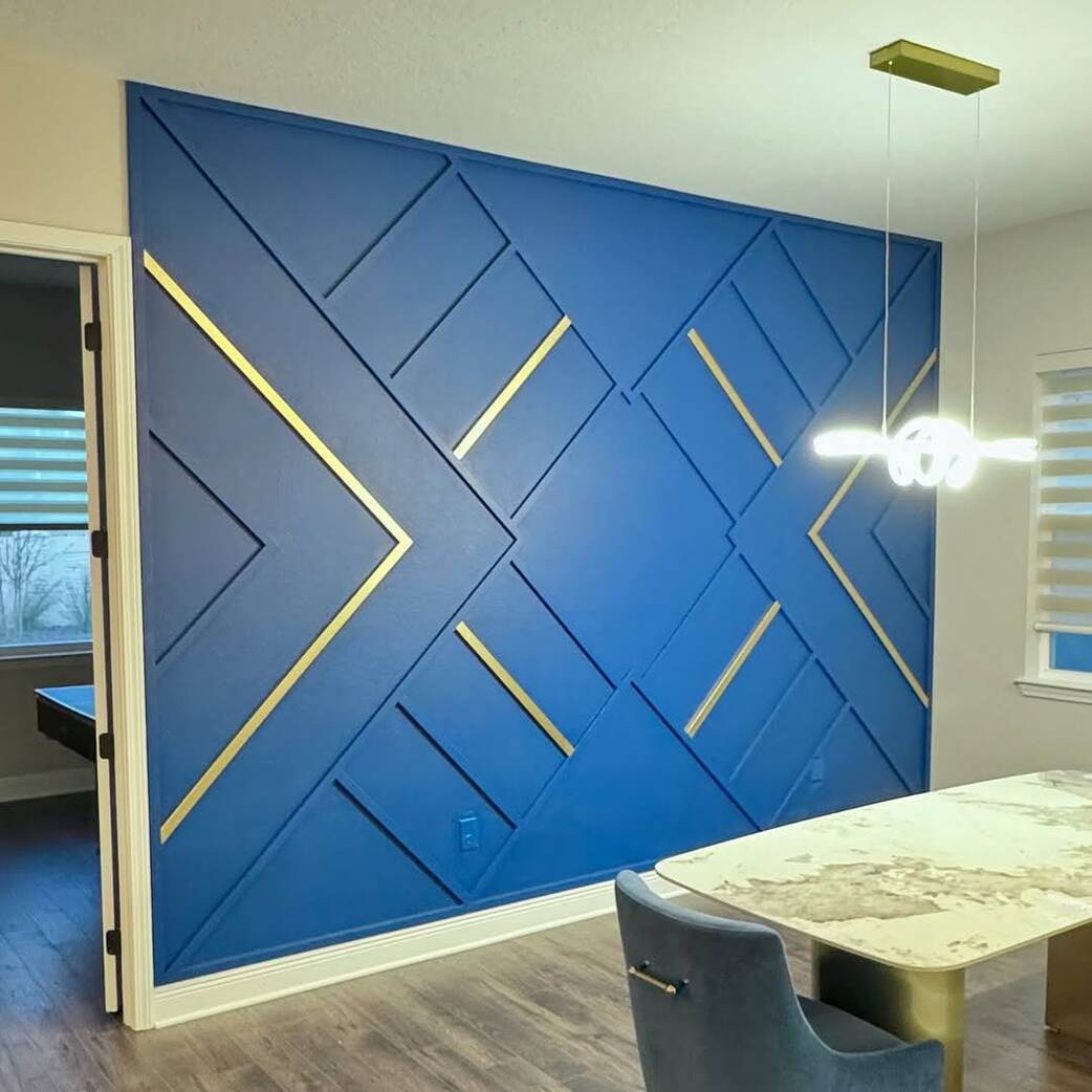 Geometric accent wall