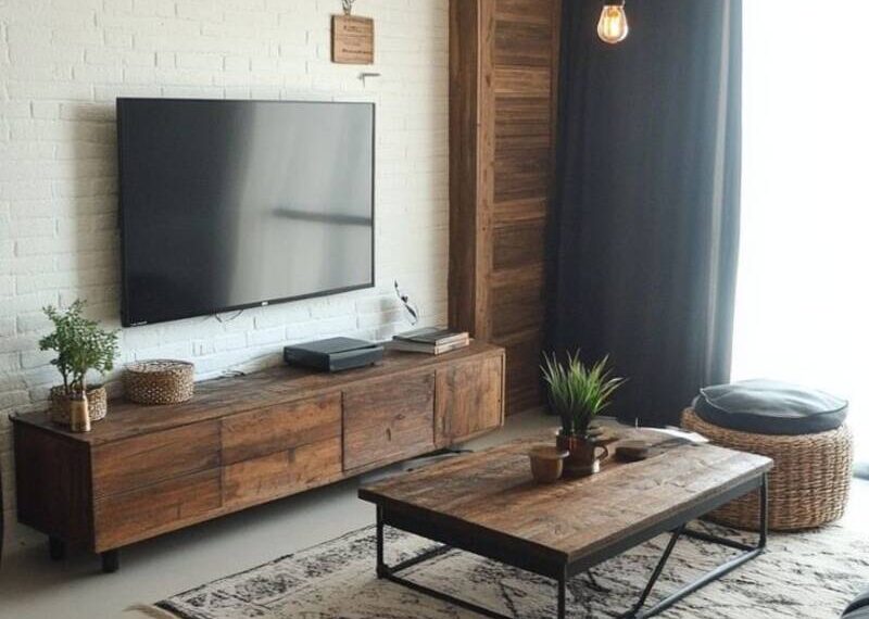 Industrial-Inspired Living Room