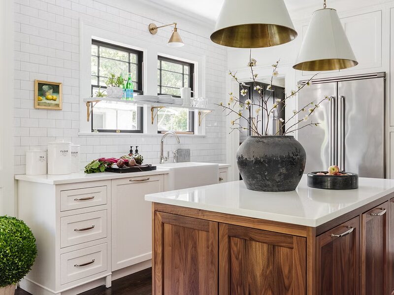 Small Kitchen with New Lighting