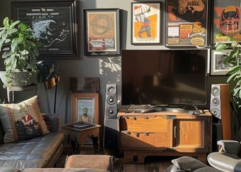 Vintage-Inspired Masculine Living Room