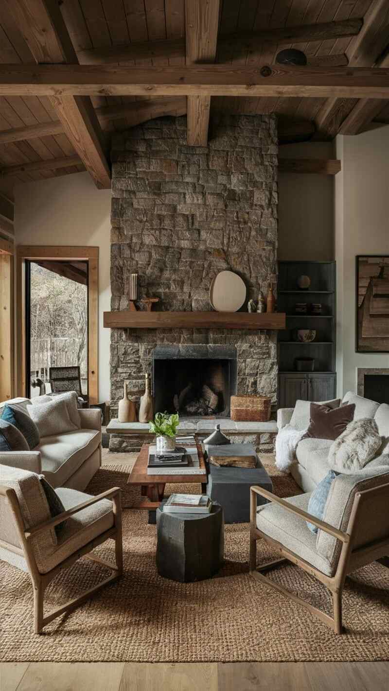 Natural Stone Accents for rutted Sophistication