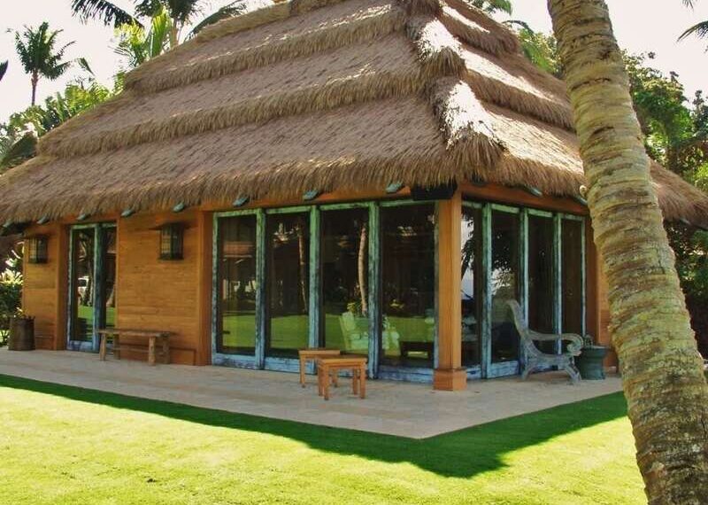 A Natural Thatched Roof Overhang