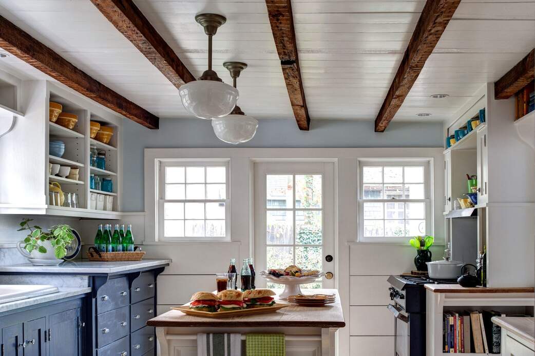 Painted Wood Beams