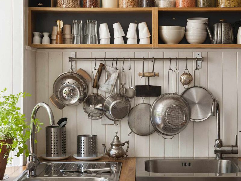  Kitchen with Pegboards for Utensils.