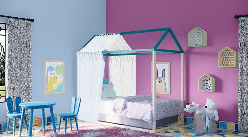 Purple bedroom design