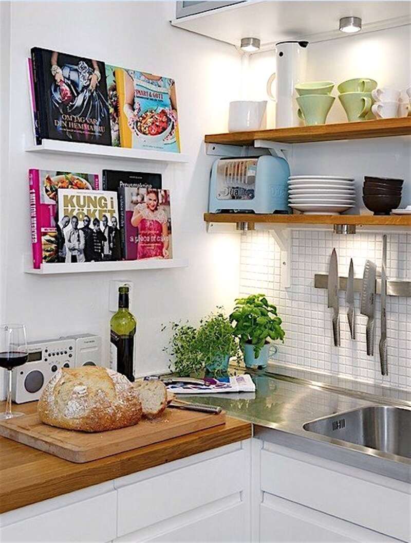 Kitchen with Shelving and Knickknacks