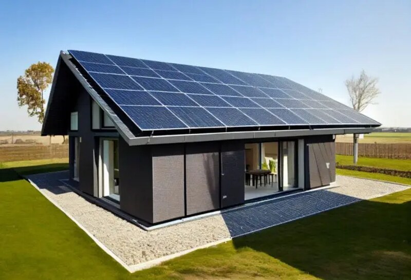 A solar panel-clad overhang 