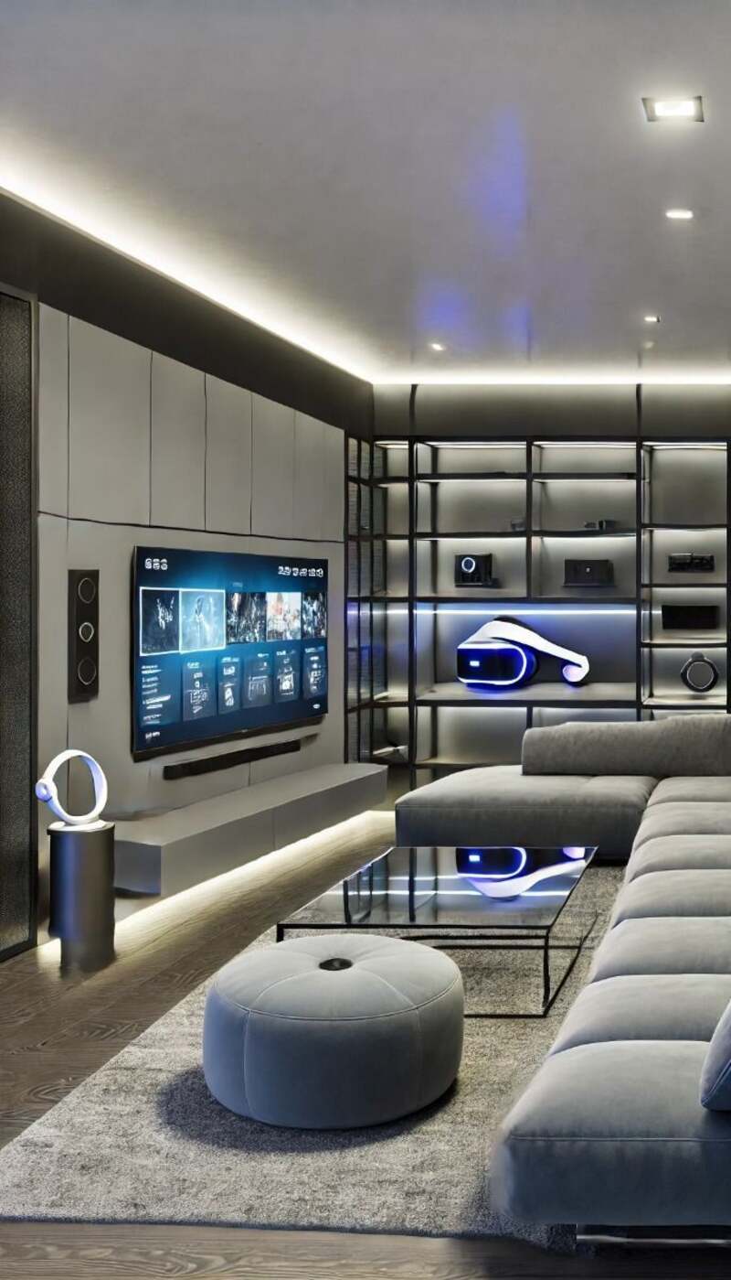 Tech-Savvy Smart Living Room