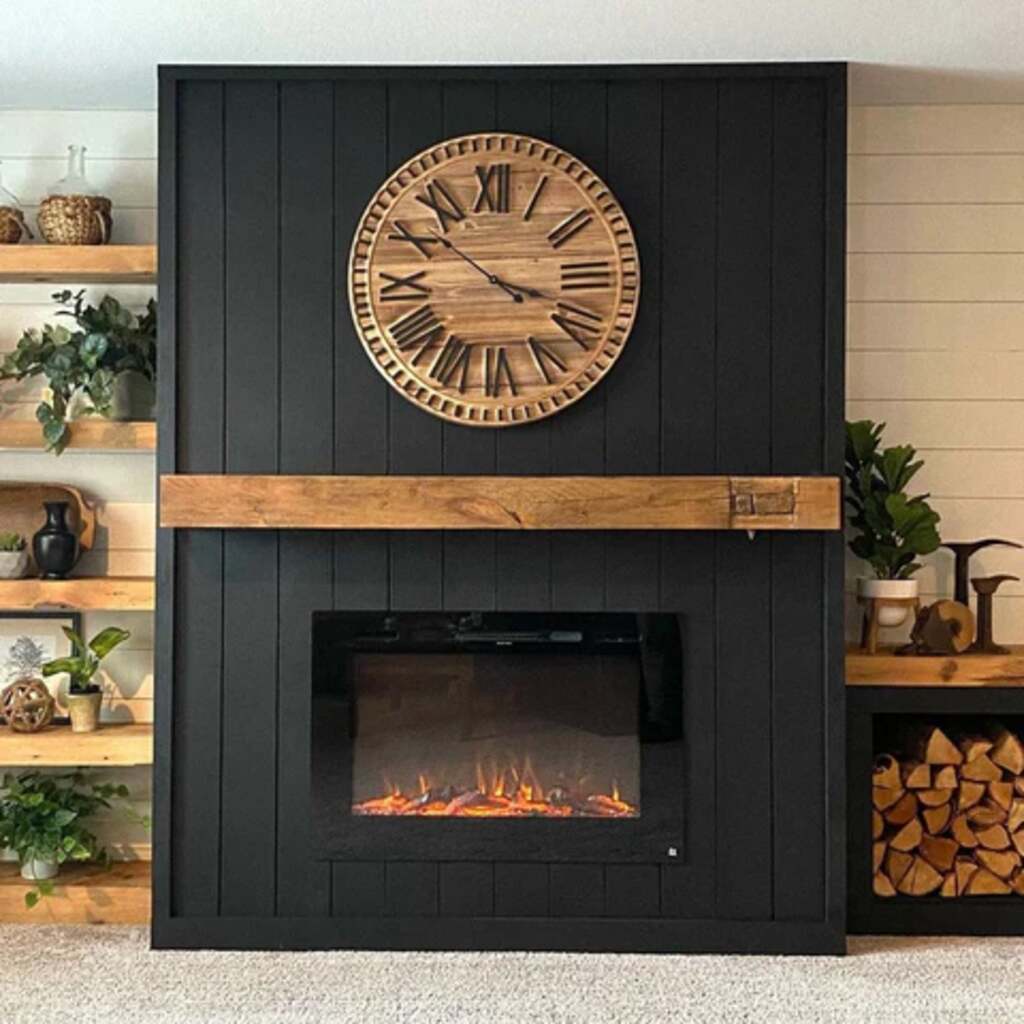 Black and Wood Contrast