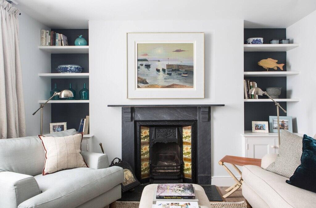 Coastal Art Above Fireplace