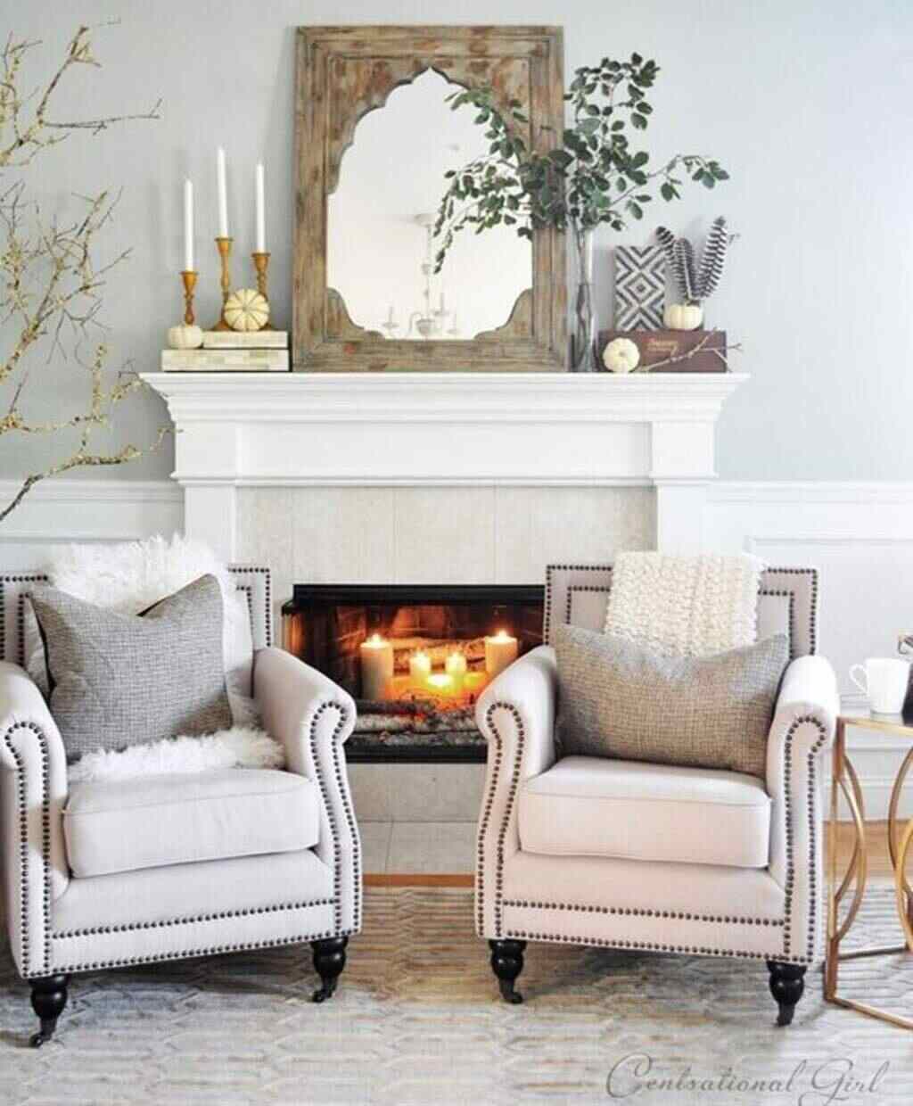 Coastal-Inspired Pillows on Side Chairs