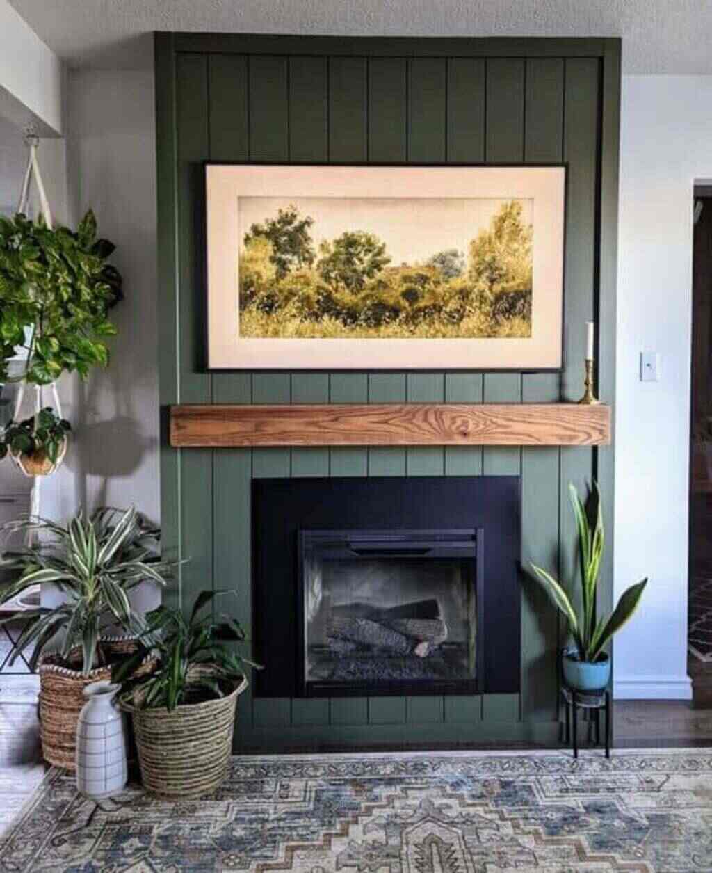 Shiplap Fireplace Surround