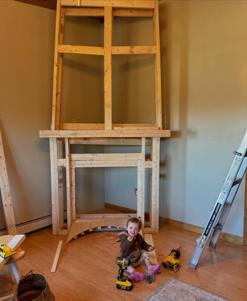 Building the Frame
for fireplace