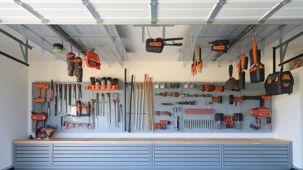 Ceiling-Mounted Tool Storage