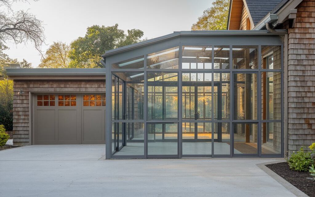 Glass Breezeway Connecting