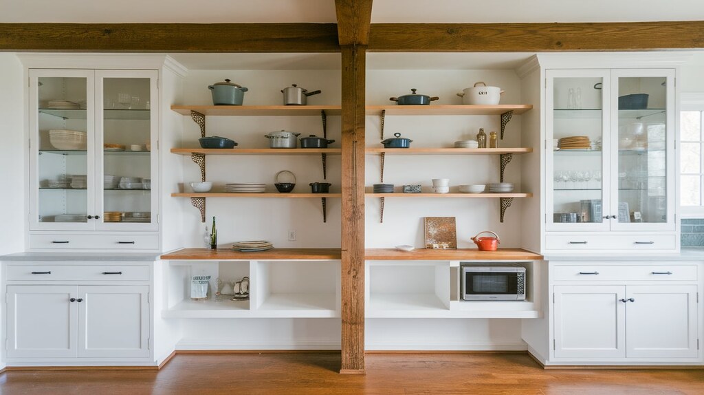 Open Shelving and Floating Cabinets