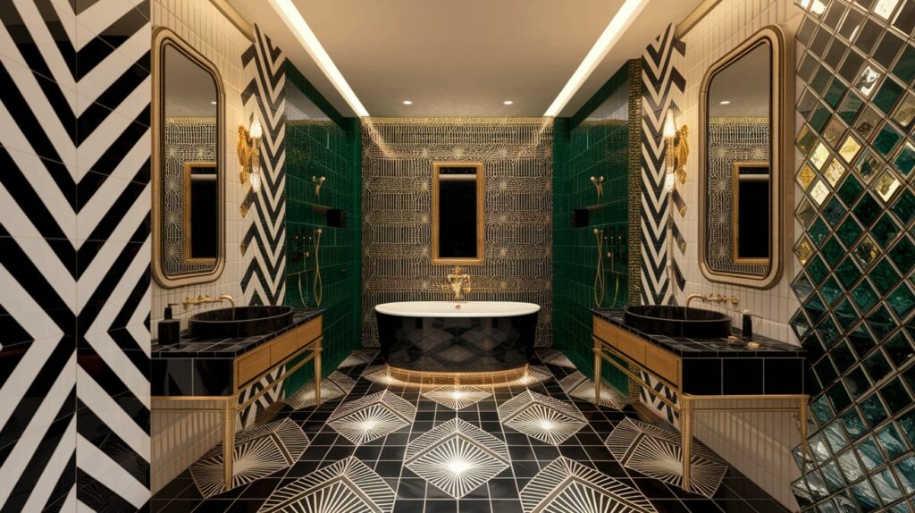 Illustration of Enhanced Art Deco Tile Look