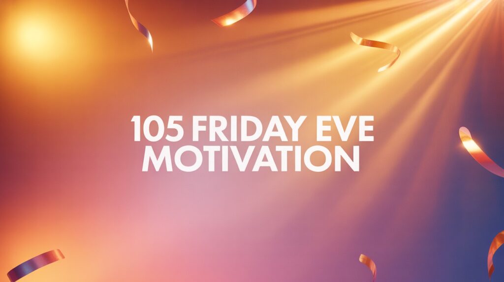 Friday Eve Motivation