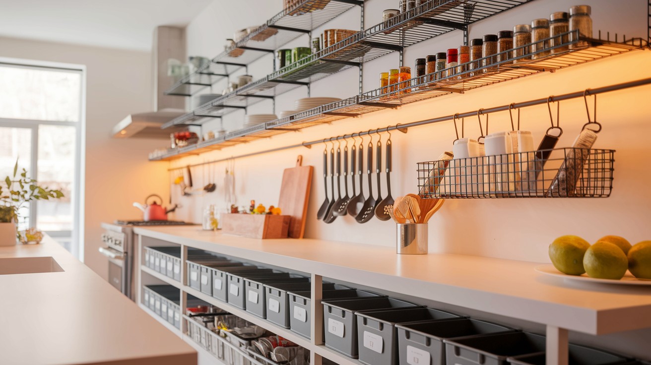 Kitchen Wire Shelving Hacks