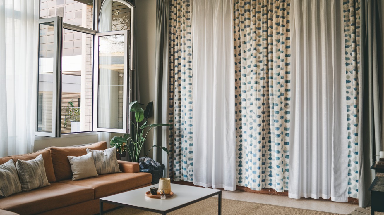 Layered Curtains with Blackout