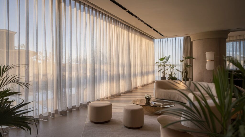 Living Room Full Wall Curtain Ideas