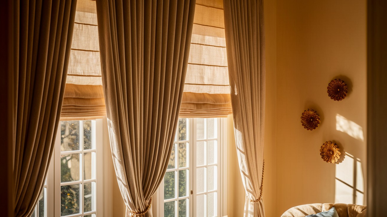 Roman Shades Paired