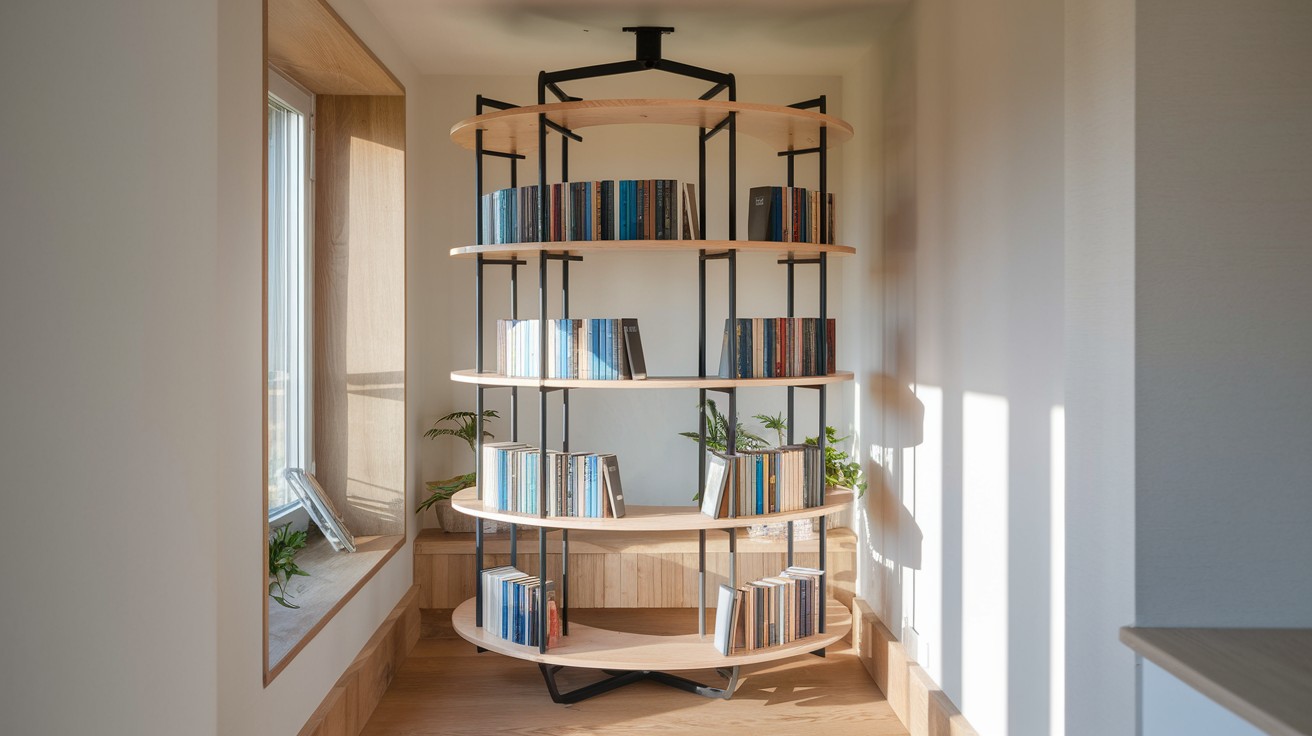 Rotating or Swivel Bookshelves