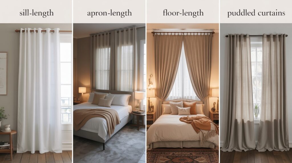 Select Perfect Bedroom Curtain Lengths