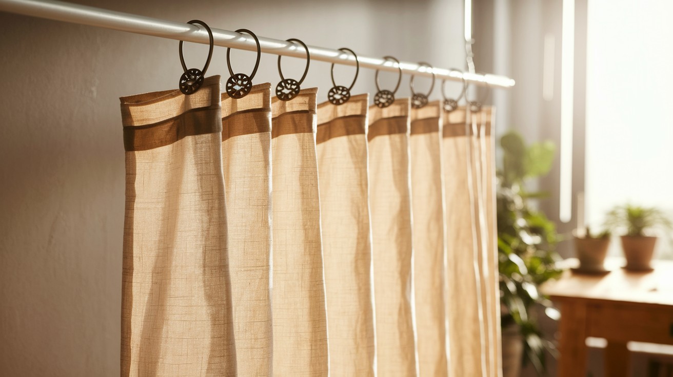 Shower Curtain Rings with Hooks