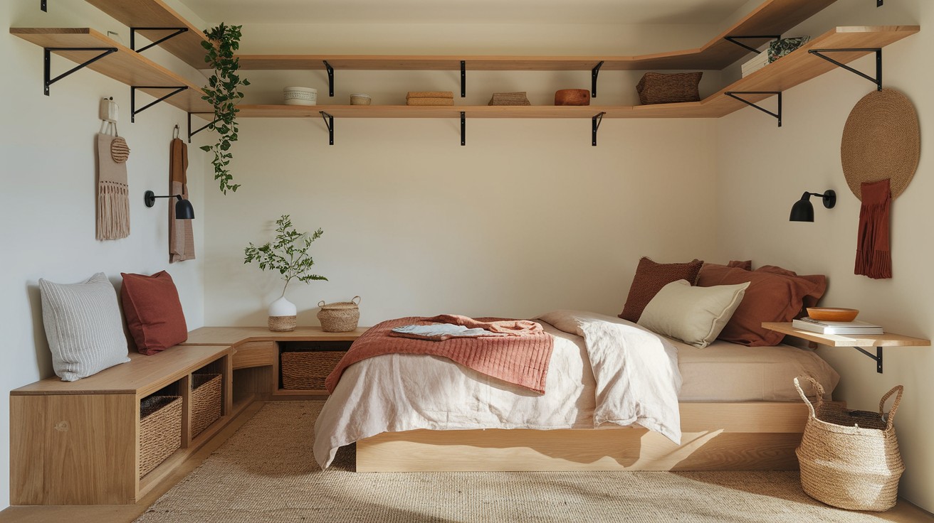 Small Space Earthy Bedroom Ideas