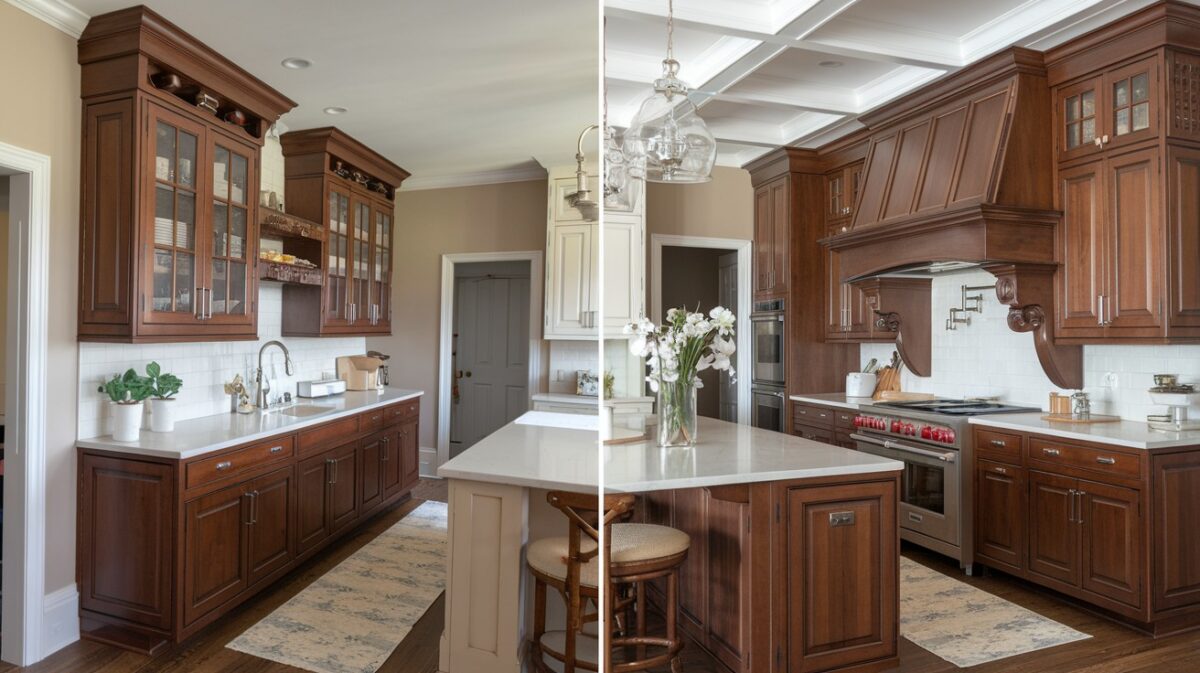 Extending Kitchen to Ceiling Before & After Makeovers