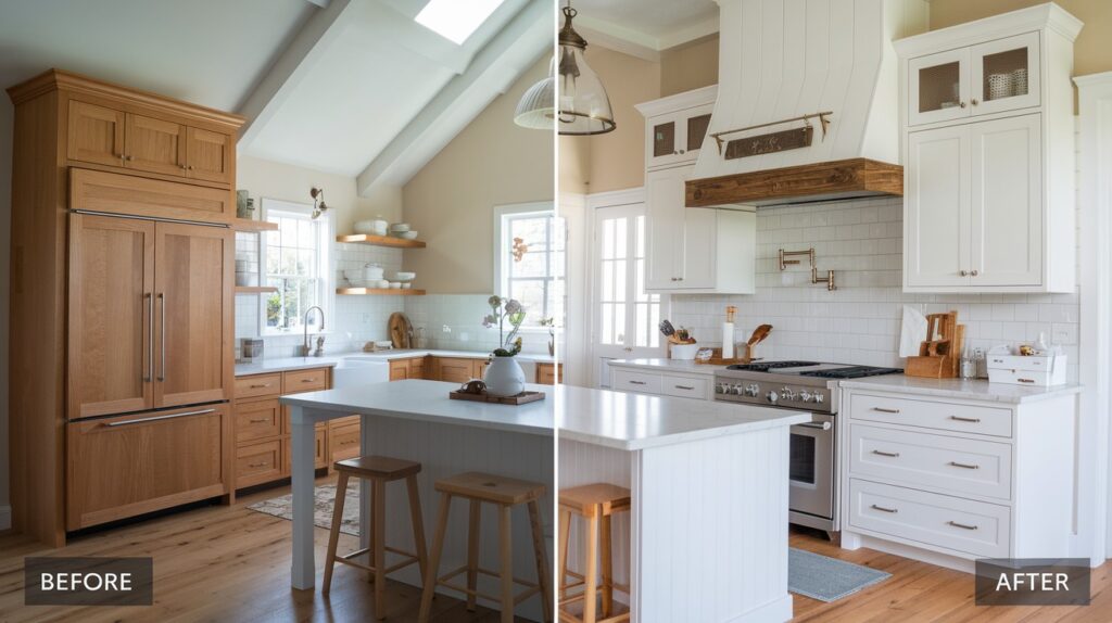 Extending Kitchen Cabinets to Ceiling: Before & After Makeovers ...
