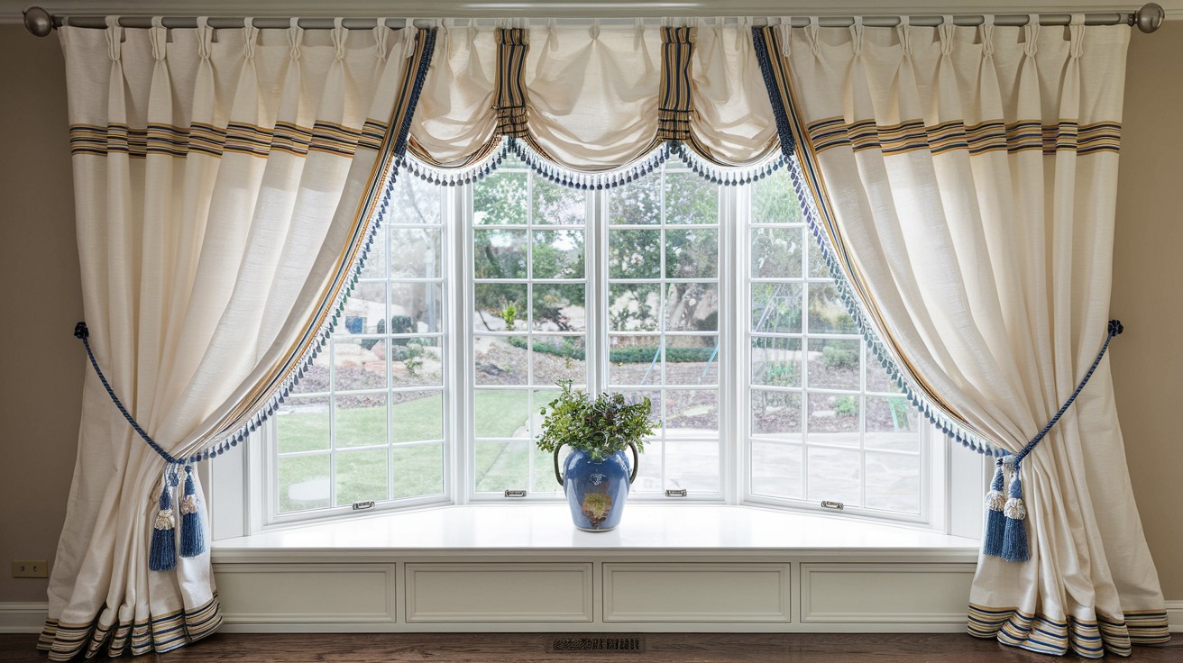 Tied Back Tab-Top Curtains