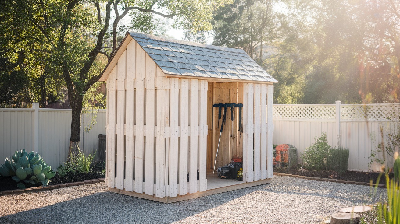 Basic Garden Tool Shed from Pallets