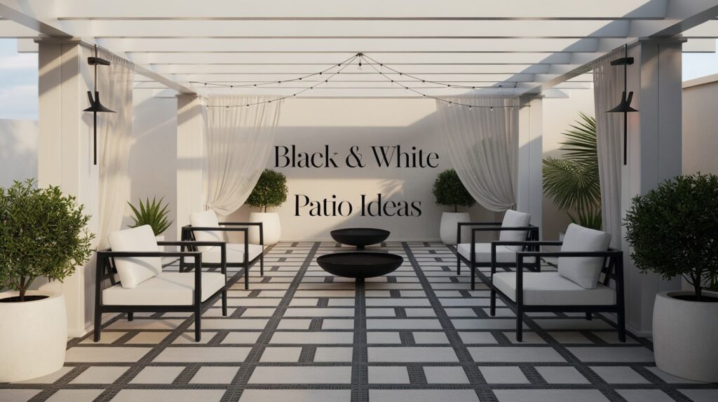 Black White Patio