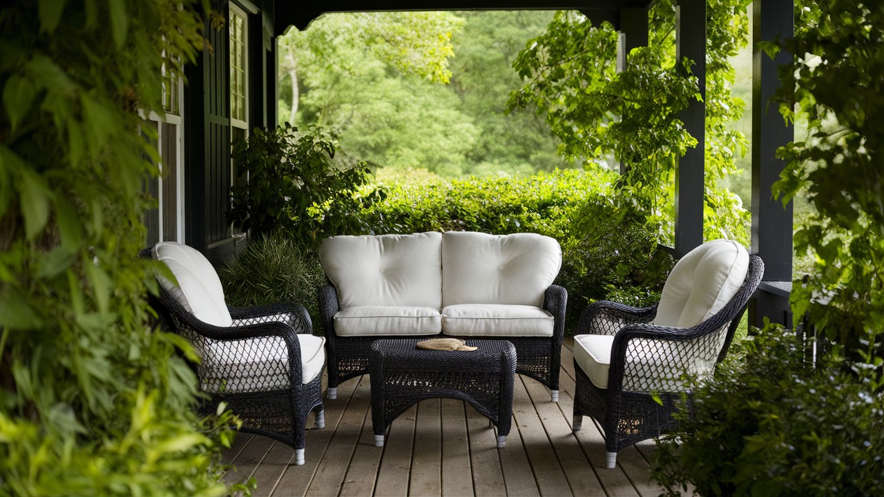 Black Wicker Seating