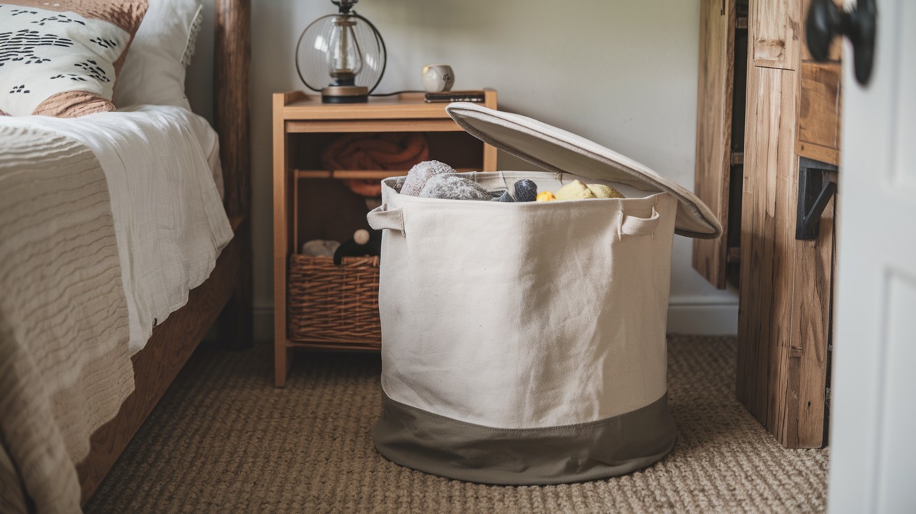 Canvas Toy Hampers with Lids