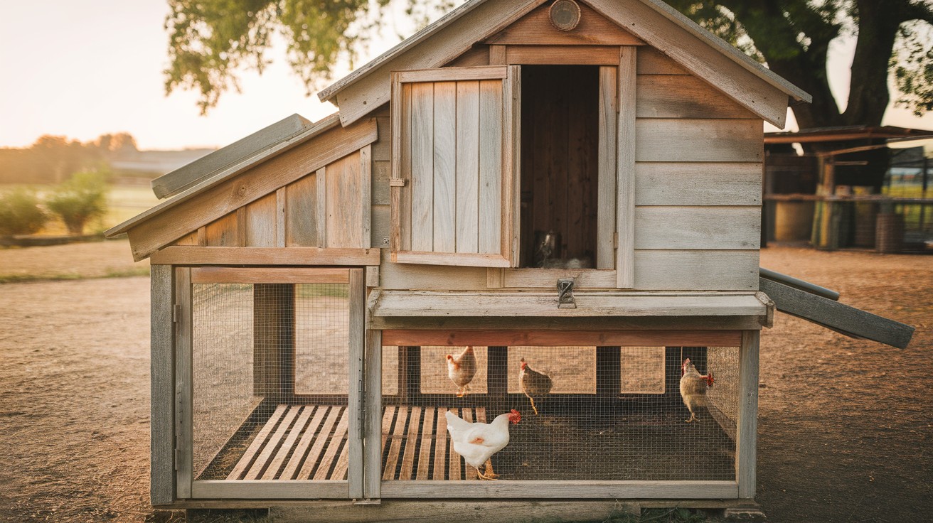 Coop Made from Reclaimed Barn Wood